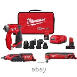 Milwaukee Drill Driver Kit with Multi-Tool Rotary Tool 6.0 Ah Battery 3/8 in