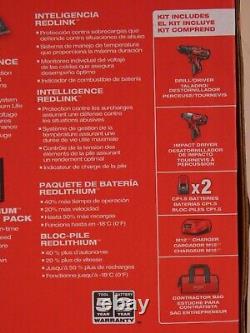 Milwaukee M12 2-Tool Combo Kit Drill/ Driver Impact Driver Batteries New Sealed