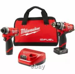 Milwaukee M12 Fuel 2-tool Cordless Hammer Drill/impact Driver Comb0 Kit 2598-22