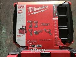Milwaukee M18 18V 6 Tool Combo Kit with 2 Batteries Packout Rolling Box #2698-26PO