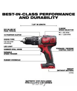 Milwaukee M18 18V Lithium-Ion Cordless 1/2 in. Hammer Drill/Driver (Tool-Only)