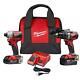 Milwaukee M18 2893-22cx Hammer Drill And Impact Driver Tool Kit Red
