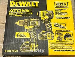 NEW! DEWALT XR 20-Volt Max Brushless 2-Tool Combo Kit (DCK278C2)