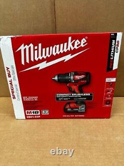 New Milwaukee 18v Cordless Drill/driver Kit 2801-21p