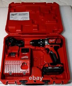 New Milwaukee 2607-059 M18 Cordless 1/2 in. Hammer Drill/Driver Set 220V charger