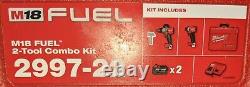 New Milwaukee 2997-22 M18 Fuel 2-tool Combo Kit, Hammer Drill & Impact Driver