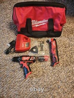 New Milwaukee M12 12V Combo Multi-Tool Drill Driver Set Battery Charger Blades