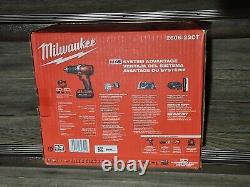 New Milwaukee M18 Compact 1/2 Drill/Driver Kit 2606-22CT 2 Batteries Charger +