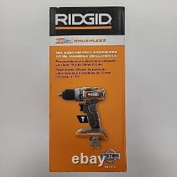 New! Ridgid 18V Subcompact Cordless Brushless 1/2 in. Hammer Drill/Driver R8711B