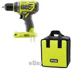 New Ryobi P252 18V 18 Volt Cordless 1/2 in. Brushless Drill Driver with Tool Bag