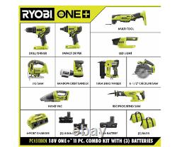 ONE+ 12-Tools 18V Cordless Combo Kit with (3) Batteries, Charger, +300 Pieces