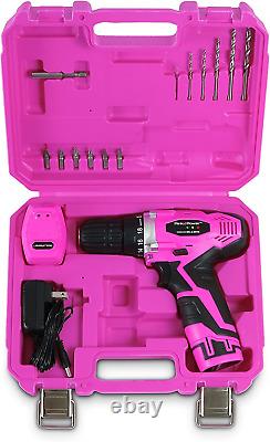 PP121LI 12V Cordless Drill & Driver Tool Kit for Women- Tool Case, Lithium Ion E
