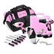 Pink Power 18v Cordless Drill Driver & Electric Screwdriver Combo Kit With Tool