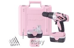 Pink Power Drill PP182 18V Cordless Electric Drill Driver Set for Women Tool 2