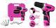 Pink Power Pp121li 12v Cordless Drill & Driver Tool Kit For Women-