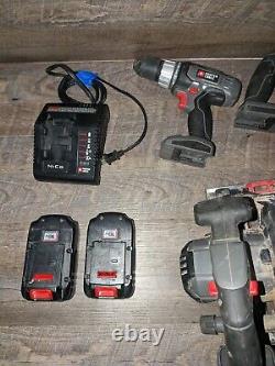 Porter Cable 18V Tool Bundle 2 Drills 1 Reciprocating Saw Battery and Charger