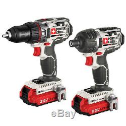 Porter-Cable PCCK602L2 20V MAX Cordless Hex Lithium-Ion 2-Tool Combo Kit
