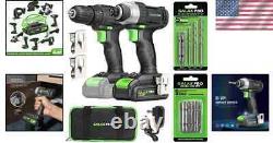 Professional-Grade Cordless Drill Driver & Impact Driver Bundle with Accessories