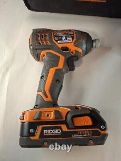 RIDGID 18V Cordless 2-Tool Combo Kit Drill/Driver, Impact Driver Used Set -