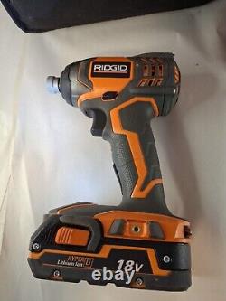 RIDGID 18V Cordless 2-Tool Combo Kit Drill/Driver, Impact Driver Used Set -