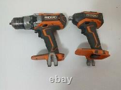 RIDGID 18V Hammer Drill R8611503, Impact Driver R86038 Tools Only