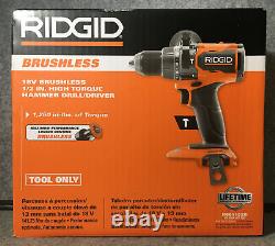 RIDGID Hammer Drill/Driver 18V Cordless 1/2 High Torque Heavy Duty (Tool Only)