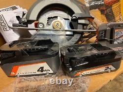 RIDGID R9207 18V 2-Tool Combo Kit Drill/Driver, Circular Saw & Batteries