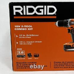 RIDGID R92721 18V Cordless 2-Tool Combo Kit with Drill/Driver, Impact Driver