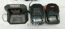 RIDGID R9272 18V Cordless 2-Tool Combo Kit with (2)Batteries, Charger, & Bag, GR