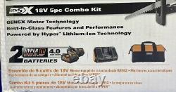 RIDGID R9652 GEN5X 18V 5-Tool Combo Kit (32785-1) Hyper 4.0Ah New
