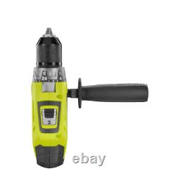 RYOBI Hammer Drill Driver Cordless Tool ONE+ 18V 1/2 Inch (Tool Only) w Handle