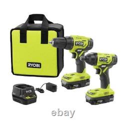 RYOBI ONE+18V 2-Tool Combo Kit with Drill/Driver, Impact Driver, Battery& Charger
