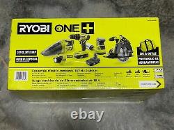 RYOBI ONE+ 18V Cordless 5-Tool Combo Kit with 2 1.5Ah Batteries PCK300KSB