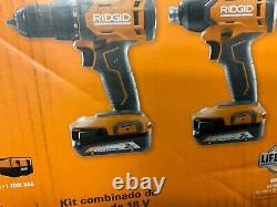 Ridgid R9209 2-Tool Combo kit Drill and Impact Driver Max Out Batteries/Charger