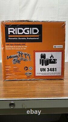 Ridgid R9652 GEN5X 18V Lithium-Ion Cordless 5pc Tool Combo Kit