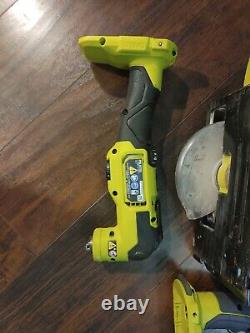 Ryobi One+ 6 Piece Cordless Tool Set 18V Drill Impact Driver Saw Free Shipping
