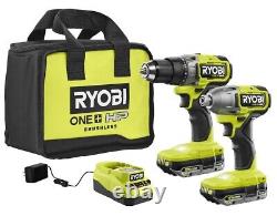 Ryobi PBLCK01K 18v One+ Cordless Drill And Impact Driver 2-Tool Kit
