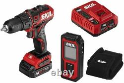 SKIL 2-Tool Combo Kit 1/2 In Cordless Drill Driver, 100 Foot Laser CB737501