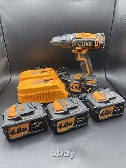 Triton T20 Drill Driver With 4 Batteries And 2 Chargers Used