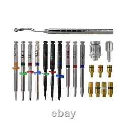 US Dental Implant Remover Drill Driver Guide Fixture Fractured Screw Removal Kit