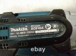 Used Rare Makita Impact Drill Driver Bdf454 Skin 18v Cordless Heavy Duty Tool
