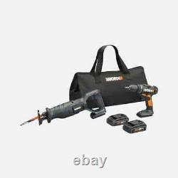 WX946L WORX 20V Drill Driver & Reciprocating Saw-OB