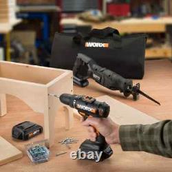 WX946L WORX 20V Drill Driver & Reciprocating Saw-OB