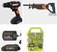 Worx? Drill Driver Wx108l & Reciprocating Saw Wx500l /20v Battery, Charger, Bits