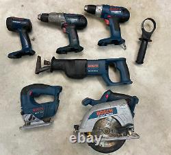 Bosch 18v 6 Outil Cordless Combo Avec Chargeur +2 Batteries (drill/driver/sawithetc.)