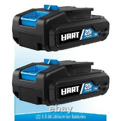 Combo Sans Fil Hart 20-volt 4-tool Set 1.5ah Lithium-ion Batterie Pilote De Forage