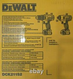 Dewalt 2 Outils Combo 12 Volt Kit- Perceuse Et Pilote D'impact Avec Boîtier, 2 Piles, Chargeur