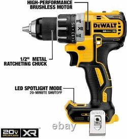 Dewalt Brushless Drill & Impact Driver Set 20v Li-ion Tool Kit Dck283d2 Nouveau