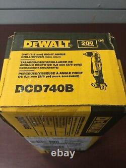 Dewalt Dcd740b 20v Max 3/8 Perceuse/conducteur D'angle Droit (outil De Base)
