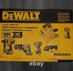 Dewalt Dck695p2 20v 6-outil 5.0ah Kit Combo Sans Fil Lithium-ion Brushless